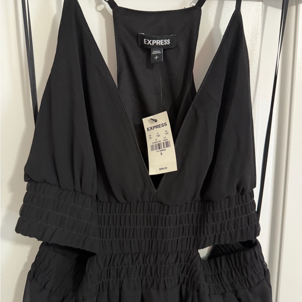 Express Elegant Black Cutout Dress